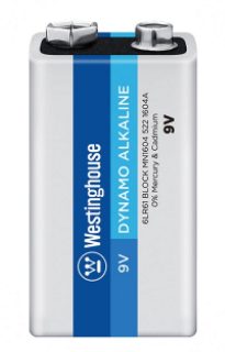 E-shop Westinghouse alkalická batéria 9V - 6LR61 (BLOCK, MN1604, 522, 1604A)