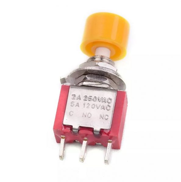 E-shop Tlačidlový spínač DS-612 - Žltý