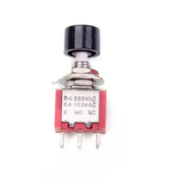 E-shop Tlačidlový spínač DS-612 - Čierny